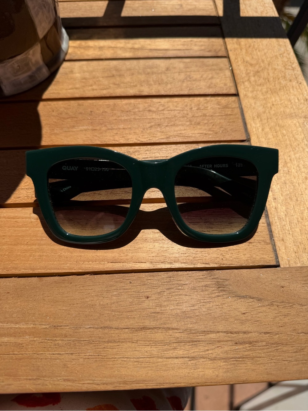 Quay Australia Square Sunglasses in Forest Green